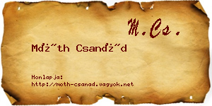 Móth Csanád névjegykártya